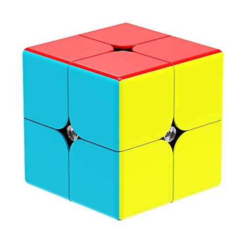Qidi Speed Cube 2x2- Stickerless Magic Cube 2x2x2 Puzzles Toys (50mm), The Most Educational Toy to Improve Concentration.