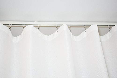 Shower Curtain Ceiling Track Set with Corner Bends for L or U Shape (60\" X 60\")