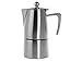 Ilsa Caffettiera slancio Satin Fondo induzione tazzine 4 Moka Guarnizioni, 4 Cups, Acciaio Inossidabile, Argento
