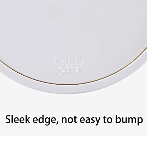 Cubo de basura de cocina de plástico con tapa para baño doméstico 4
