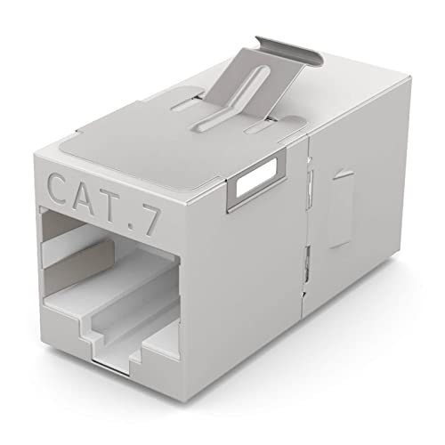 HB-DIGITAL Keystone Modul Cat.7 Patchkabel Verbinder Mit RJ45-Buchse | Multimedia-Keystone Für Patchpanel Netzwerkdose Halterung Adapter Kupplung Plug-&-Play