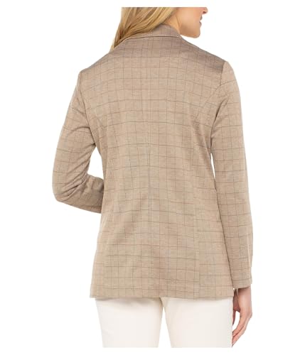 Liverpool Los Angeles Women's Boyfriend Blazer, Khaki Grid Check, Medium2