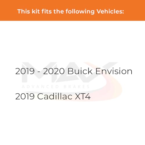 Image of Max Advanced Brakes Front Brake Kit Compatible With 2019 2020 Buick Envision 2019 Cadillac XT4 Replacement Premium OE Disc Brake Rotors and Ceramic Brake Pads