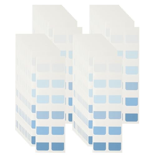 PATIKIL クリアインデックススティッキータブ 480個 中透明スティッキーノートブックマークプランナー ステッカーページタブ 事務所ノートファイルフォルダー帳簿用 グラデーションブルー