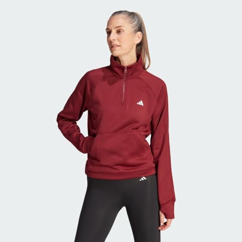adidas Women's Aeroready Game and Go Quarter-Zip Fleece Top3