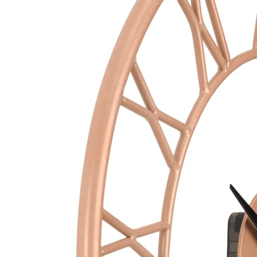 Image of Wakefit Metal Analog Wall Clock Medium | 16 Inch | Laser Cut Abstract Home Decor & Gifting Option | for Living Room Study Bedroom & Office Decor | Lyvora Metal Wall Clock 400 MM Peach