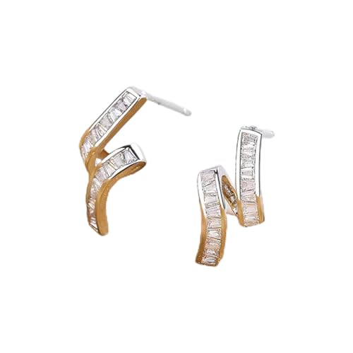 Silver Stud Earrings with Cubic Zirconia