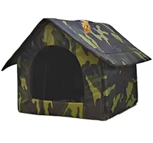 Foodie Puppies Soft & Light Weight Designer Luxurious Foldable Pet Tent/Kennel/House/Hut for Cats/Kitten/Puppies & Dogs (Hut, 21 * 23 * 21 inch), (Large)