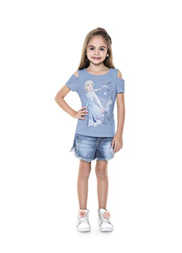 Blusa Frozen, Azul Claro, 6