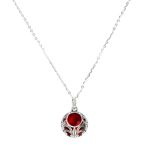 Bottled Up Designs Handmade Vintage Lace Necklace, Recycled Vintage Bottle Glass, Sterling Silver, Eco Friendly, Made in USA, Birthday Gifts, Mothers Day, Women, Anniversary (Red Beer Bottle)