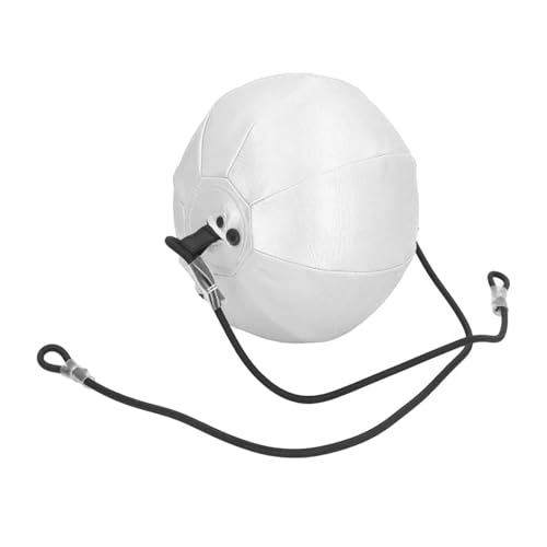 Lljsszr Double-Ended Punching Bag, Speed, Coordination, Reaction Ball, Training Ball. Elastic and PU Material with Flexible Cords for B, Silver