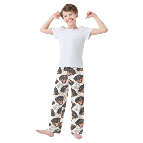 Pajamas Pants Soft Rottweiler Dog Long Sleep Pjs Lounge Pajama Bottoms Elastic Waist with Pockets2