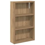 HETFTJN Armadietto da parete per bagno in legno di rovere, con 2 ripiani, per piccoli bagni, design moderno, 30 x 10 x 50 cm
