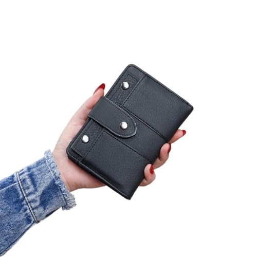 Women Wallet Retro Rivets Short Wallet Coin Purse Card Holders Handbag for Purse Small Wallet Ladies(E)