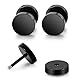 Ozmw 1 Paar Ohrstecker Schwarz Fake Plugs Ohrringe 8mm, Edelstahl Ohrstecker Schwarz Poliert Taper Plugs Tunnel Doppelseite
