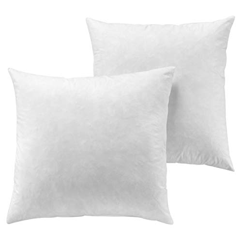 Set-of-2-18×18-Throw-Pillow-Inserts-Down-Feather-Pillow-Inserts-White Set of 2 18×18 Throw Pillow Inserts Down Feather Pillow Inserts White