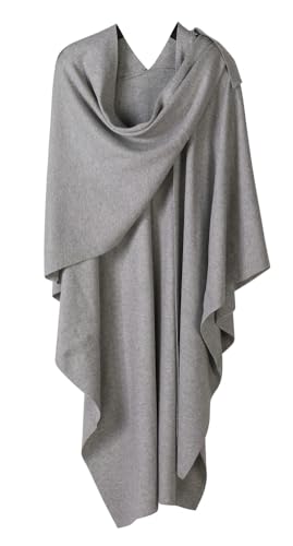 Rungion Women's Elegant Long Wrap Shawl Open Front Cape Poncho Knitted Stole Blanket Cardigan Scarf for Fall Winter3