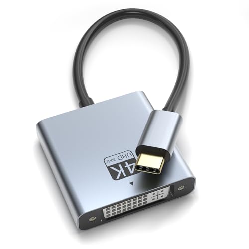 Cyberguys! USB Type C to DVI Adapter (Female), USB C to DVI Adapter (USB-C Converter) 4K@30Hz...