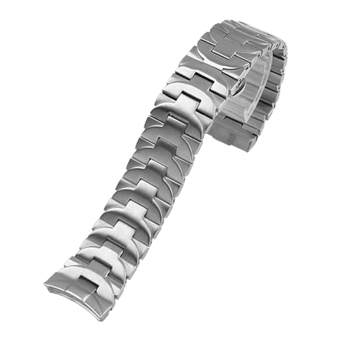 Bracelet acier inoxydable 316L 24mm courbe argent pour montre Pam