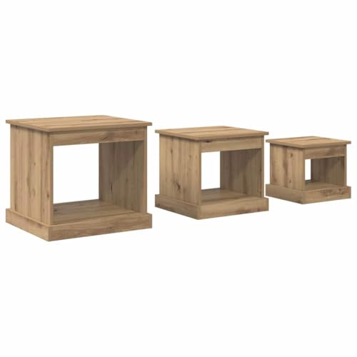 Table Basse Gigogne Gain de Place en Chêne pour Salon et Bureau