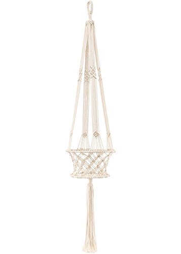 Mkouo Macrame Plant Hanger indoor a forma di vaso