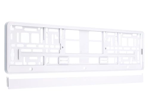 Carmotion Marco de matrícula metálico, Blanco