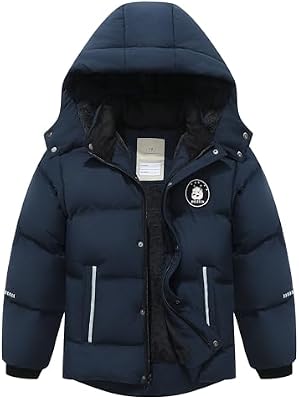 BYLESIN Kids Boy's Puffer Cotton Jacket – Warm, Cozy, and Stylish Outerwear for Active Boys