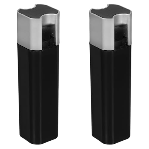 TOYANDONA Tirador de Cordón para Persianas Enrollables Ventanas, Kit 2 Piezas 55g Plástico Negro Plateado, Accesorio para Cortinas de Salón Resistente