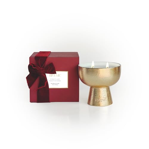 2025 Gold Holiday Candle | Festive - Noble Fir & Amber (Medium), ...