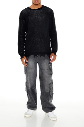 Forever 21 Men's Whipstitched Sharkbite Sweater2