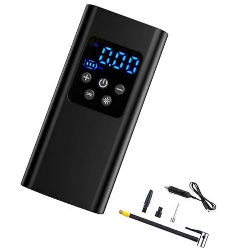 ETAWDE Tire Inflator Car Air Compressor Portable Air Pumps with Flashlight Tire Inflator for Car Bike Motorcycle