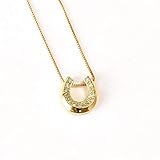 438円お得!K18 ダイヤモンドネックレス 馬蹄