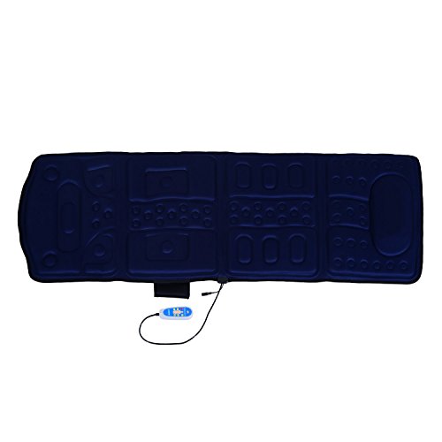 Soozier 10-Motor Heated Vibration Massage Plush Mat - Blue
