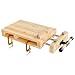 Produktbild Wiltec Tragbare Hobelbank 45,5x28x7 cm & Schraubstock Mini-Werkbank aus Buchenholz Mobil Tragbar für Klemmen Hobeln