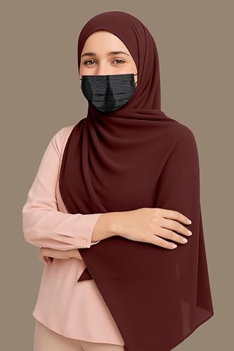 Image of Premium Georgette Hijab for Women, Lightweight and Breathable | 180x70 cm
