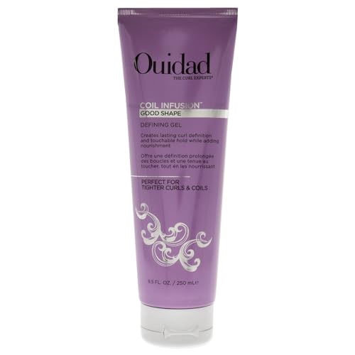 Ouidad Coil Infusion Give a Boost Styling + Shaping Gel Cream for Curly Hair, 8.5 oz - Hydrating Peptide & Black Castor Oil Formula for Defined Coils, Frizz Control, Lightweight Hold, Paraben-Free
