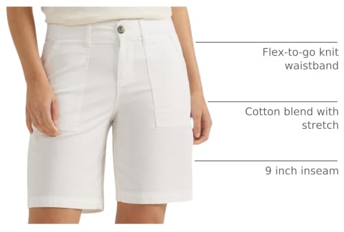 Lee Women's Ultra Lux Comfort with Flex-to-Go Utility Bermuda Short, Bright White, 18 - image 4