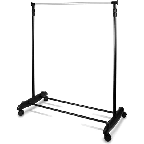 CONFORTIME | Perchero Resistente con Diseño Moderno Medidas: 82x42x90160 cm - Perchero con Barras y Ruedas ideal para Ropa y Accesorios