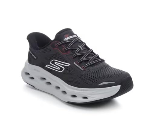 Image of Skechers Mens, Max Cushioning Glide-Step Oaklin Hands-Free Slip-Ins, Black/Gray, 11, Medium