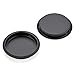 Ravinte 2 Pack Closet Door Finger Pull 2-1/8, Sliding Closet Door Hardware Easy Snap-in Installation, Black Pulls, No Nails Needed