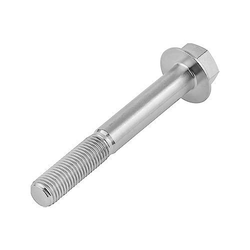 Image of Ti Screws M10 x 20 25 30 35 40 45 50 55 60 65 70 75 80 90 100mm 1.25 Pitch Titanium Flange Hex Bolt Pack of 4 (Silver, M10x80mm)