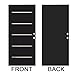 36 in. x 80 in. Right-Hand Black Steel Prehung Front Door with Bore Hole