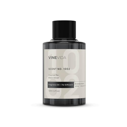 VINEVIDA [4 Fl Oz] Hotel Diffuser Oil Black Velvet - Scent No.1002 Inspired by 5-Star Hotel | Waterless Cold Air Scent Refill | Diffuser Essential Oils - Home Luxury Scents