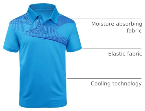 Image of ZITY Golf Polo Shirts for Men Short Sleeve UPF 50+ Athletic Tennis T-Shirt