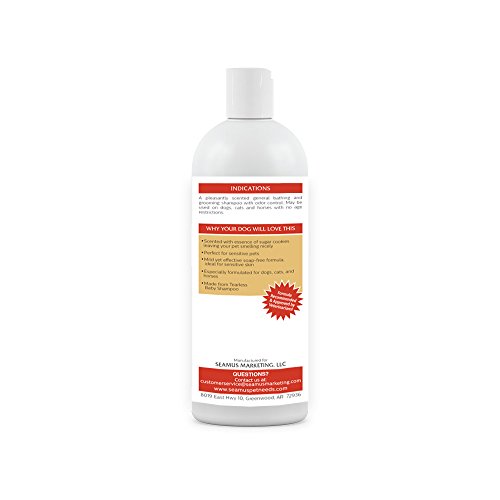 Seamus Sugar Cookie Tearless Puppy Shampoo – Made From Tearless Baby Shampoo, Soap-Free, Hypo-Allergenic, Ideal For Sensitive Skin, Best Shampoo For Puppies, Dogs, Cats, Kittens And Horses #TOP2