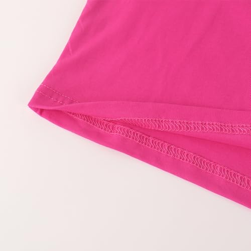 Image of Noomelfish Girls Short Sleeve Crop Tops Kids Summer Dance Cropped T-Shirts (5-14 Years)