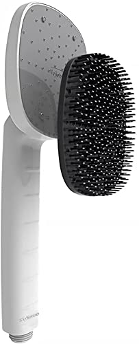 XUSHUDE 2 In 1 Antikalk Duschkopf mit Silikon-Körperbürste - Duschkopf Wassersparend Mit 12 Filterkernen - Duschkopf Druckerhöhend - Öko-Filter Duschkopf