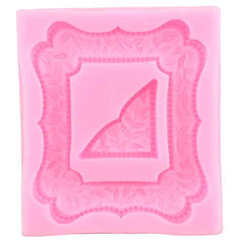 Mujiang Photo Frame Fondant Molds Picture Frames Silicone Mold Vintage Frame Molds For Cake Decorating Cupcake Topper Chocolate Candy Polymer Clay Set Of 4