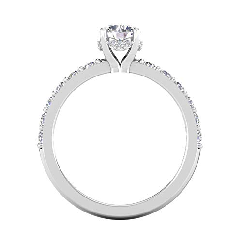 1.00ctw Diamond Solitaire Engagement Ring in 14k White Gold (1.00ctw, H-I, I2-I3)4