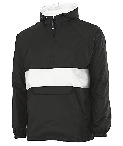 Image of Charles River Apparel Unisex Classic Solid Pullover, Water-Resistant Windbreaker with Flannel Lining